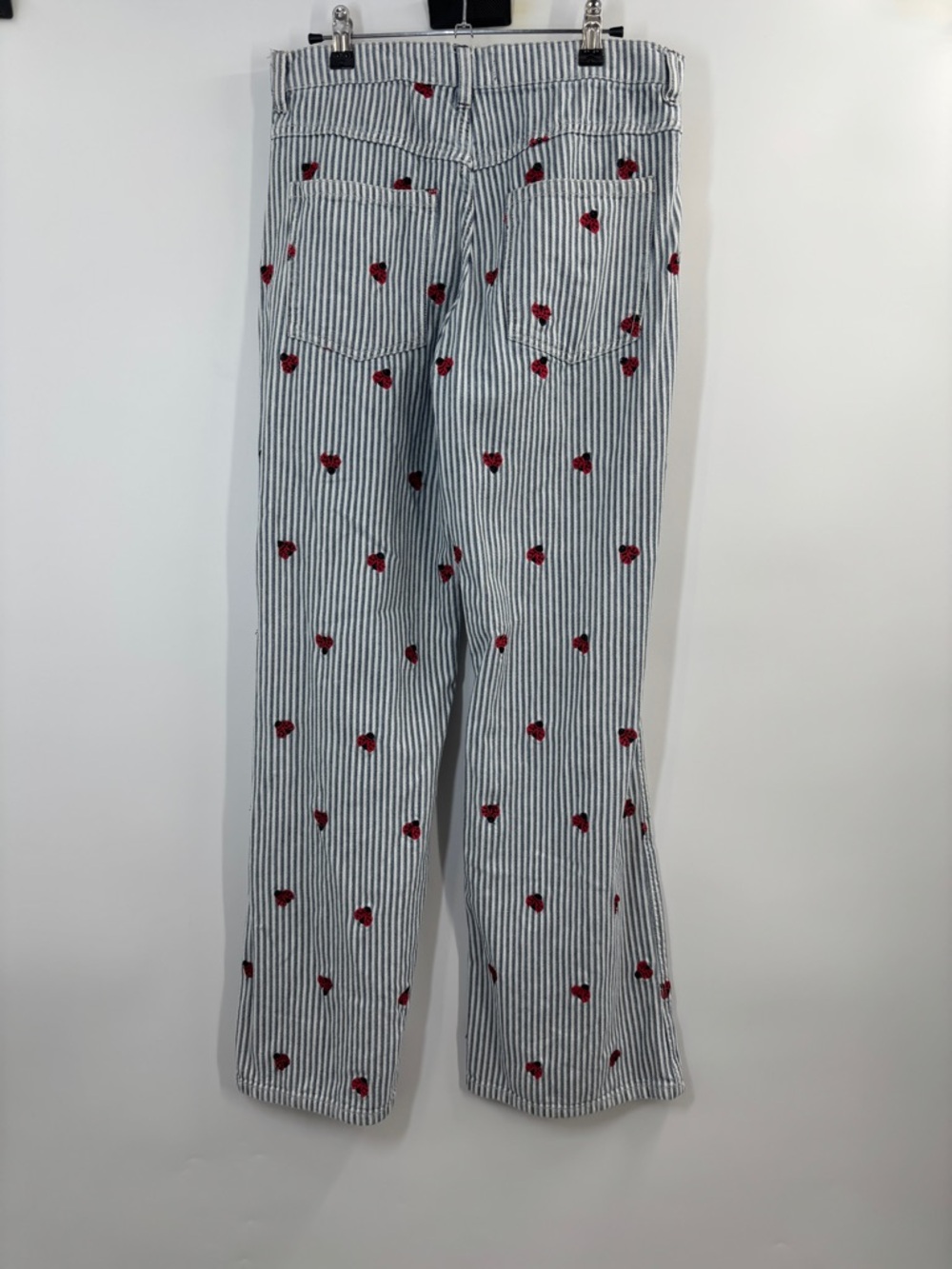 Free People Bugged Out Straight Leg Ladybug Jeans - Picture 6 of 6